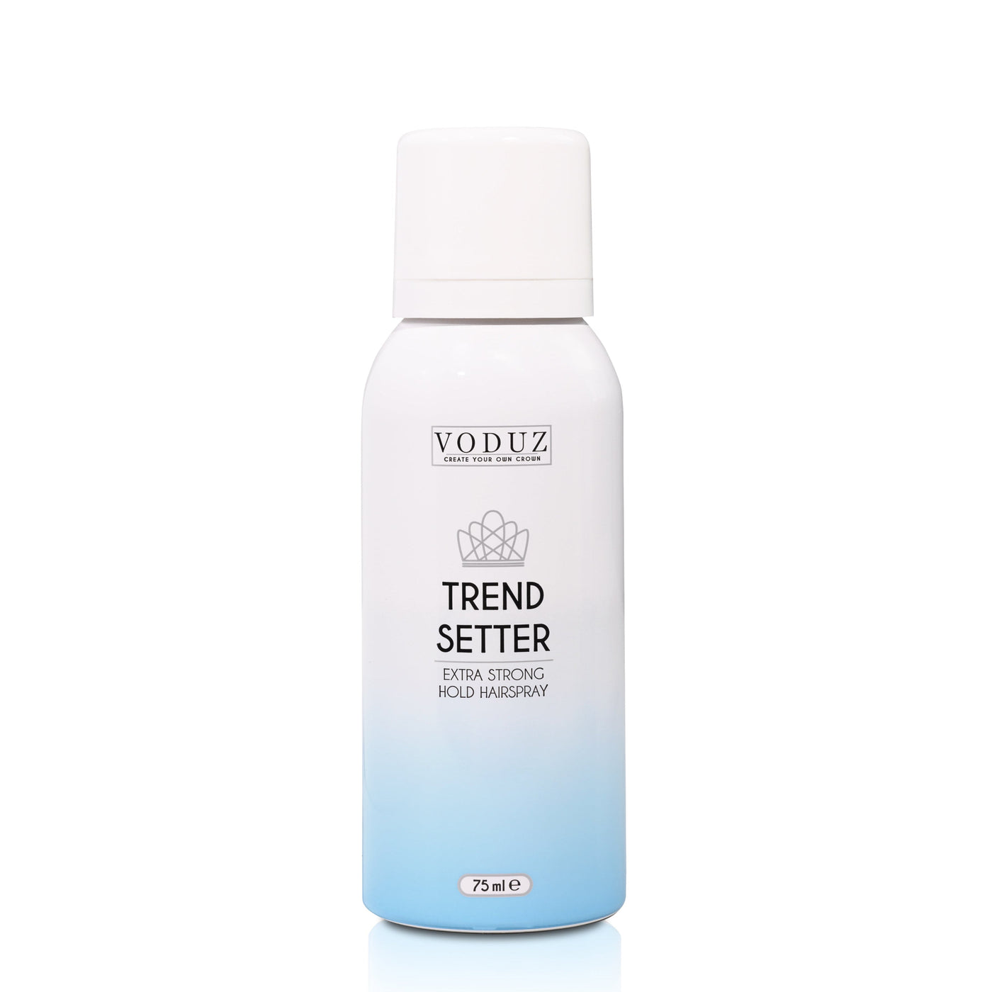 Voduz Trend Setter hair spray bottle on a white background