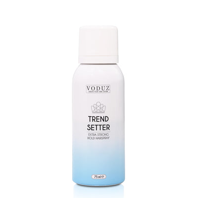 Voduz Trend Setter hair spray bottle on a white background